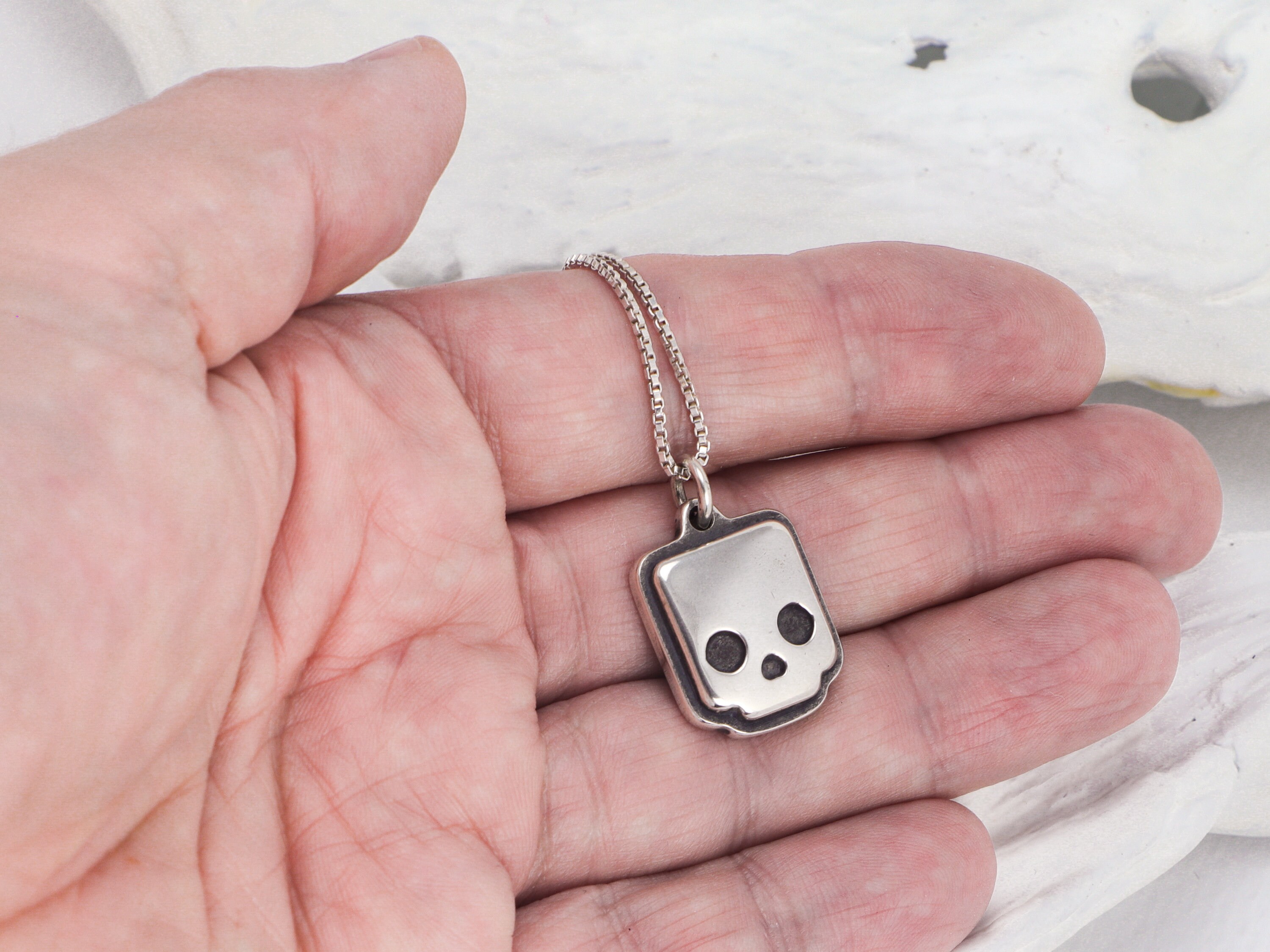 Geometric Skull Pendant